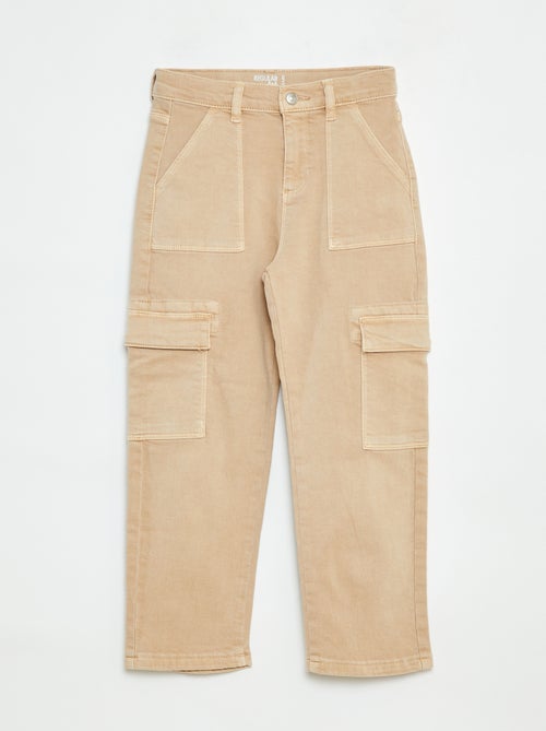 Pantaloni multitasche in twill - Taglio + confortevole - Kiabi