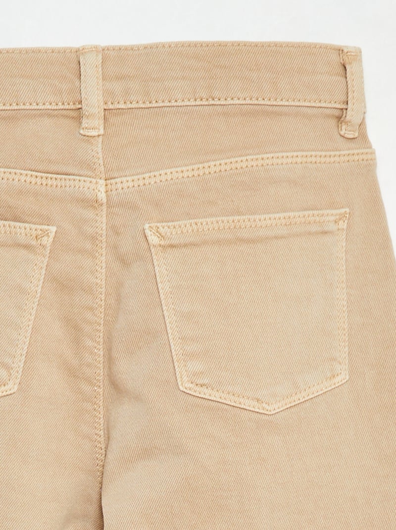 Pantaloni multitasche in twill - Taglio + confortevole Beige - Kiabi