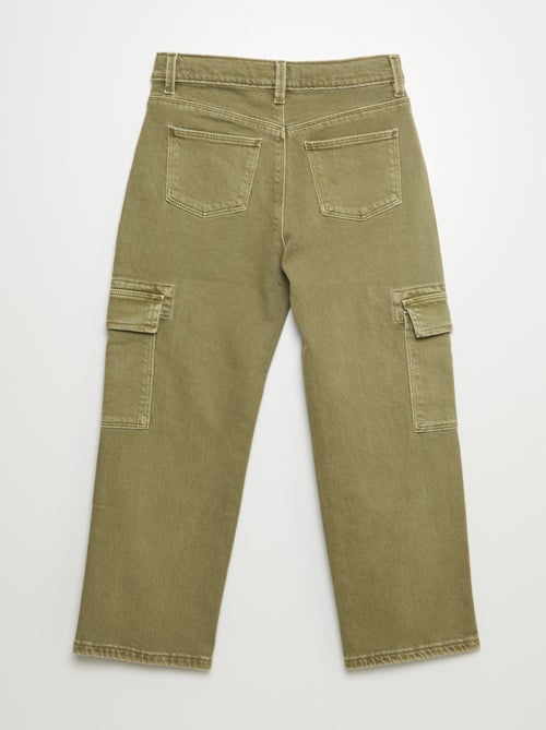 Pantaloni multitasche in twill - Taglio + confortevole - Kiabi