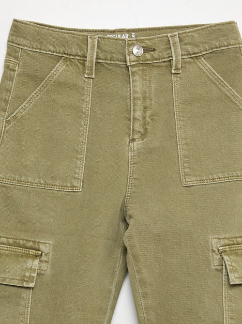 Pantaloni multitasche in twill - Taglio + confortevole - Kiabi