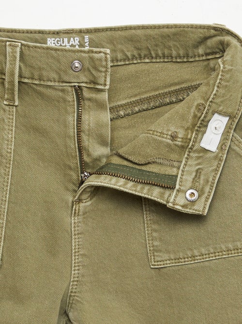 Pantaloni multitasche in twill - Taglio + confortevole - Kiabi