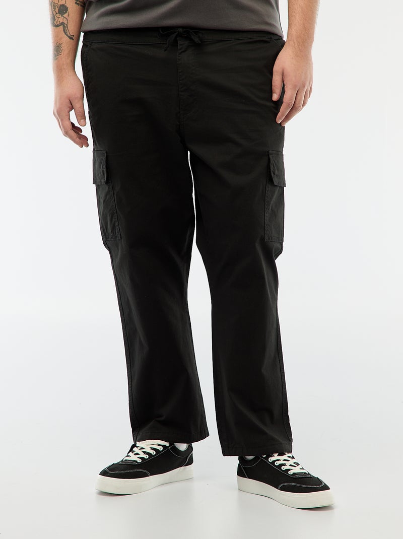 Pantaloni multitasche taglio dritto / regular fit Nero - Kiabi