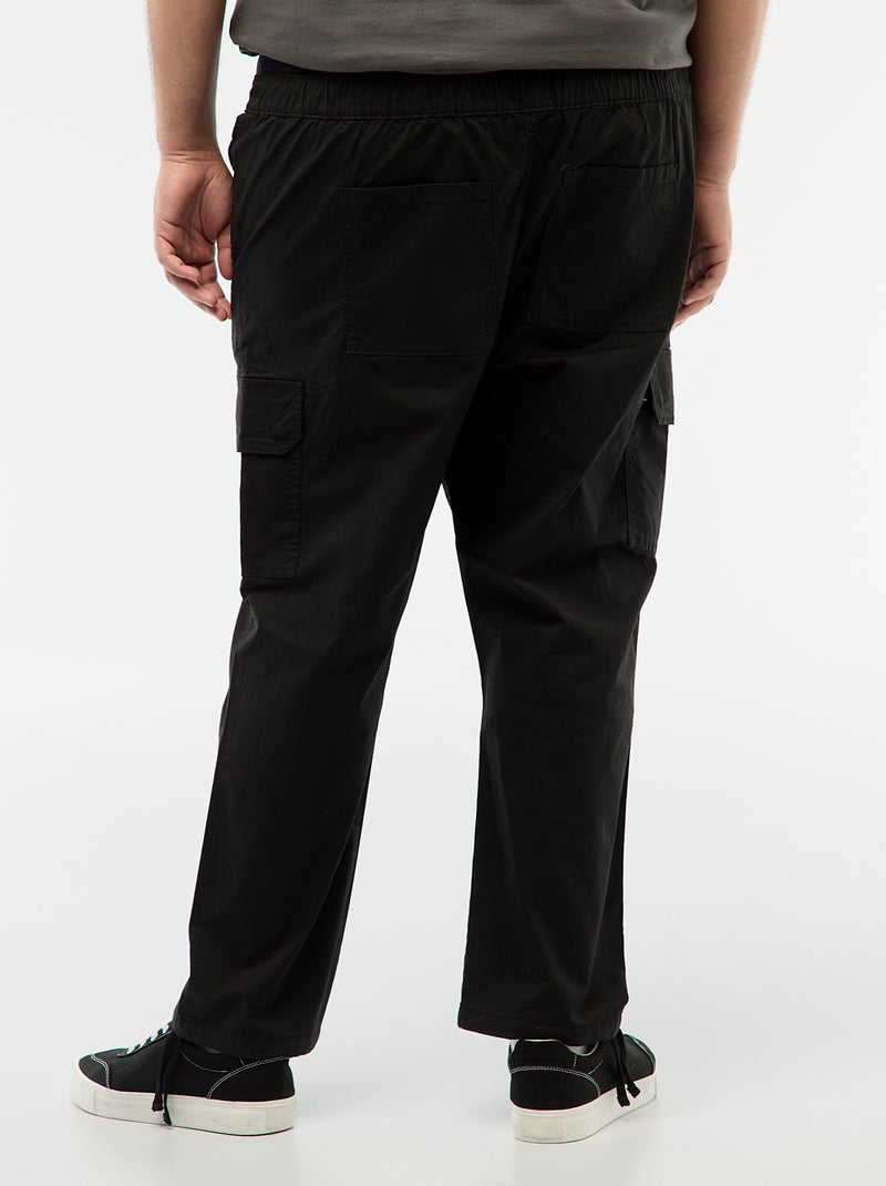 Pantaloni multitasche taglio dritto / regular fit Nero - Kiabi