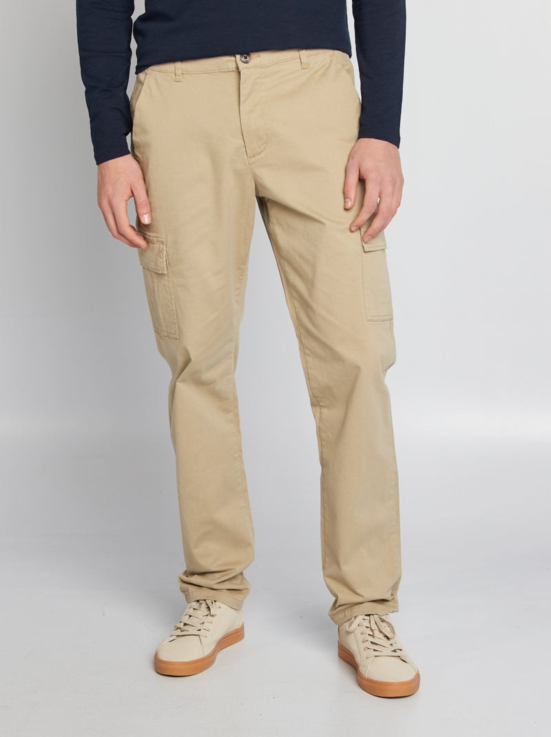 Pantaloni multitasche tinta unita BEIGE - Kiabi