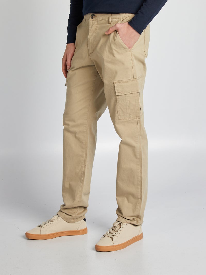 Pantaloni multitasche tinta unita BEIGE - Kiabi