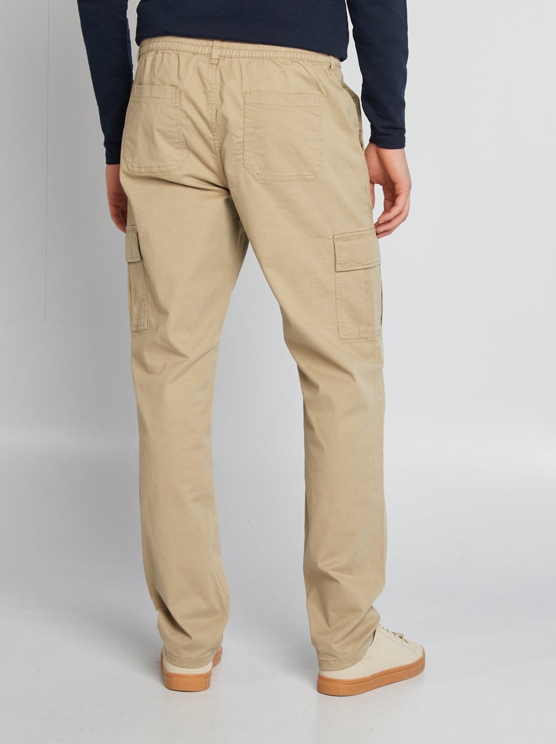 Pantaloni multitasche tinta unita BEIGE - Kiabi