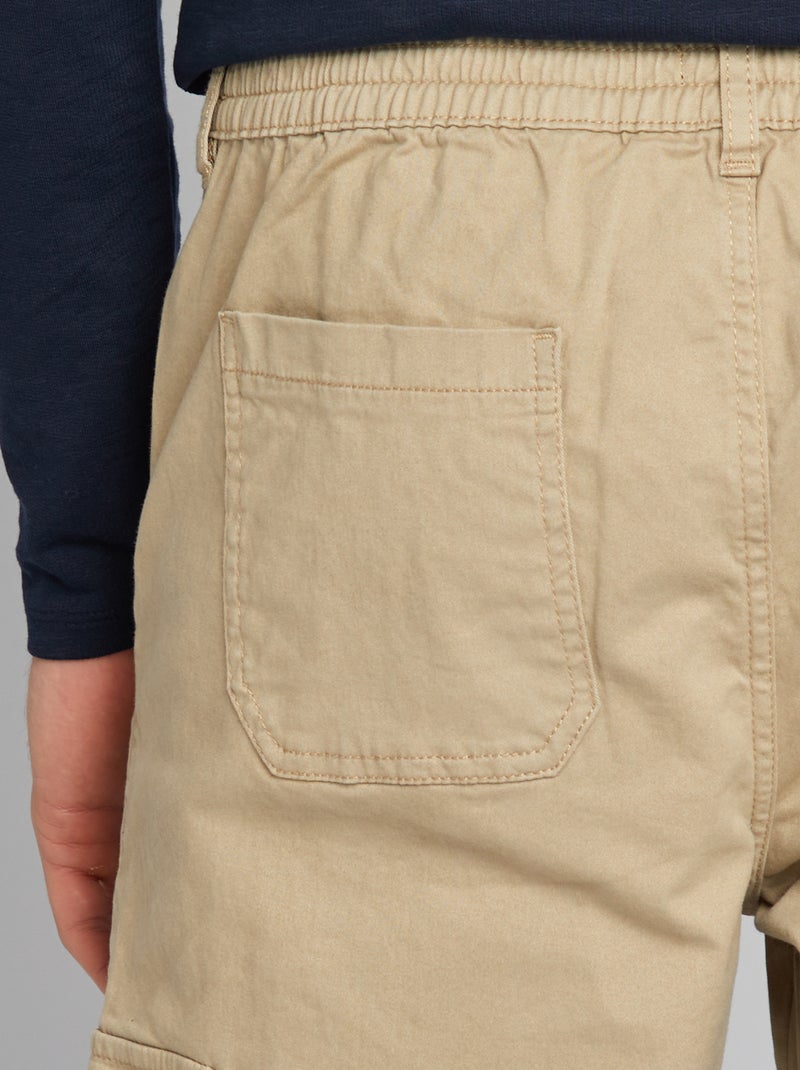 Pantaloni multitasche tinta unita BEIGE - Kiabi