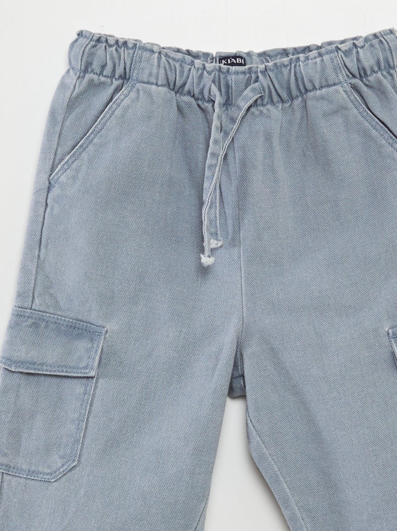 Pantaloni multitasche tinta unita BLU - Kiabi
