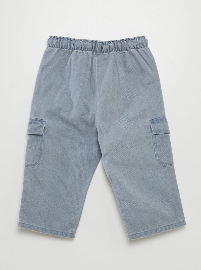 Pantaloni multitasche tinta unita BLU - Kiabi
