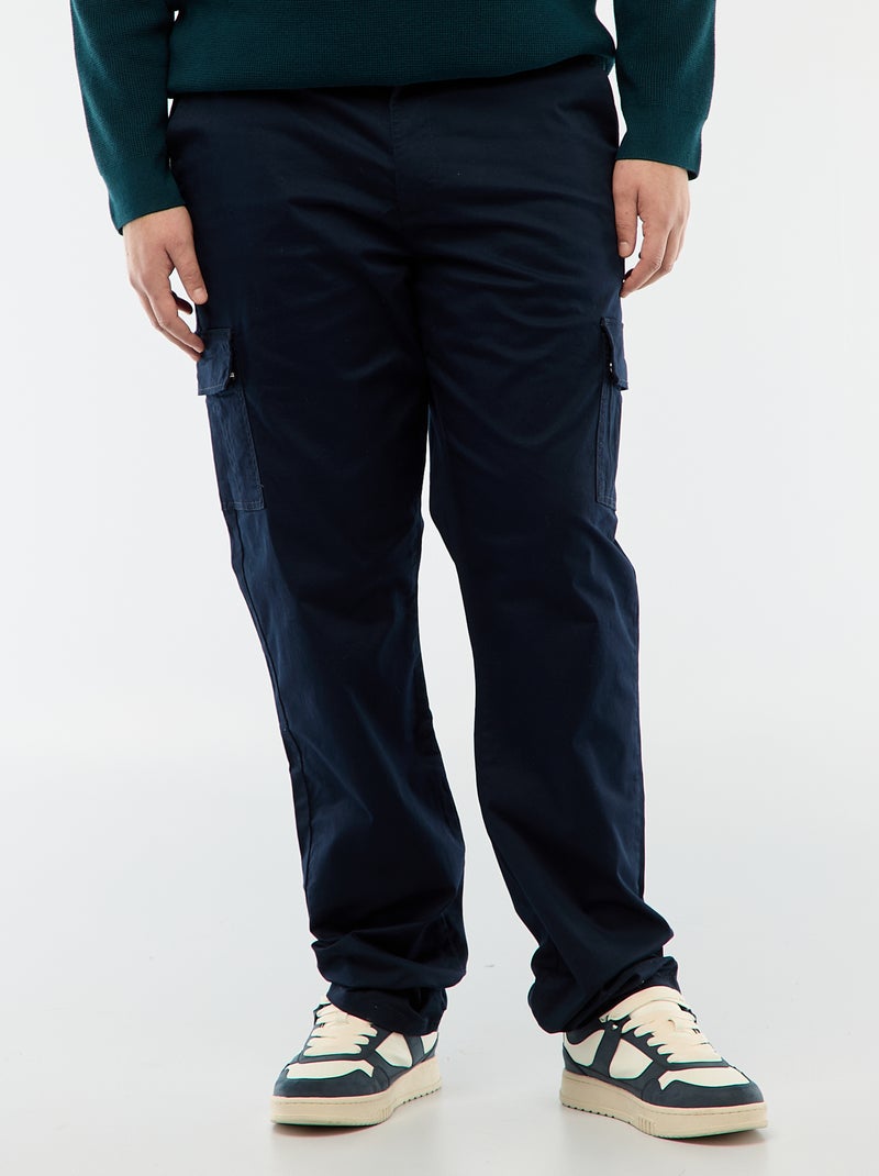 Pantaloni multitasche tinta unita Blu - Kiabi