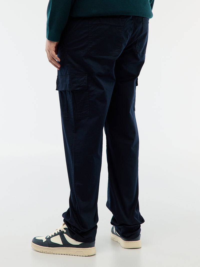 Pantaloni multitasche tinta unita Blu - Kiabi