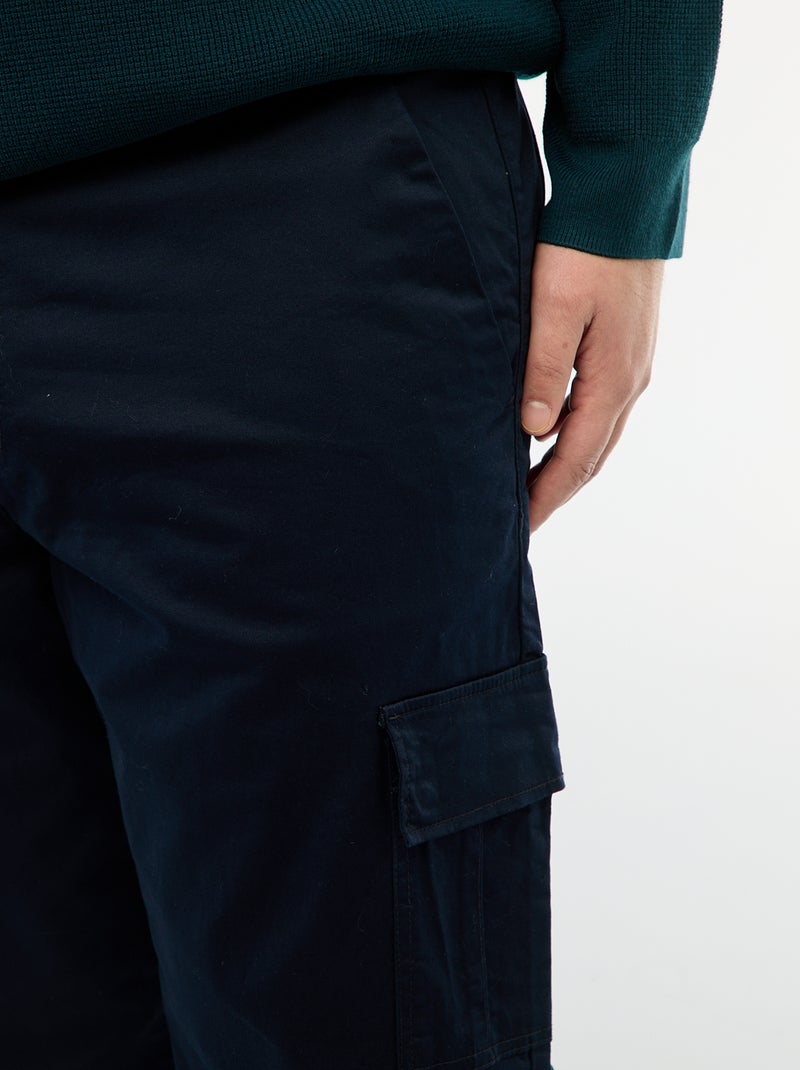 Pantaloni multitasche tinta unita Blu - Kiabi