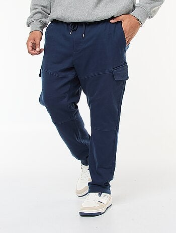 Pantaloni multitasche tinta unita con cintura elasticizzata