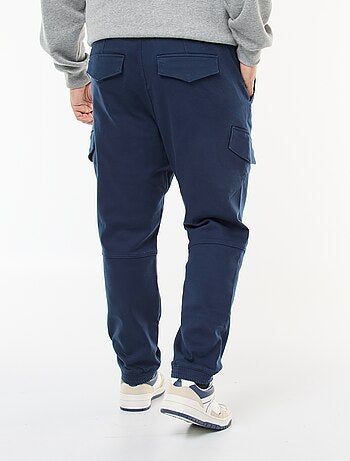 Pantaloni multitasche tinta unita con cintura elasticizzata