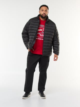 Pantaloni multitasche tinta unita con passanti per cintura