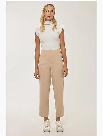 Pantaloni nude aderenti a vita alta hiccup