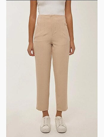 Pantaloni nude aderenti a vita alta hiccup