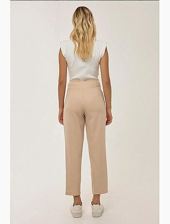 Pantaloni nude aderenti a vita alta hiccup