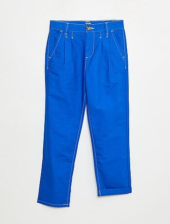Pantaloni Oxford con pinces