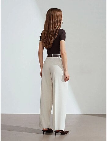 Pantaloni palazzo a gamba ampia con cintura dilvin
