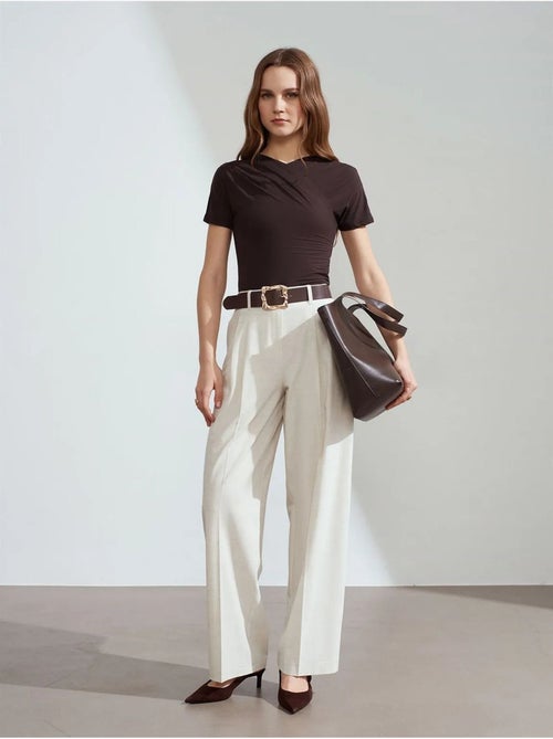 Pantaloni palazzo a gamba ampia con cintura dilvin - Kiabi Pantaloni palazzo a gamba ampia con cintura dilvin - Kiabi