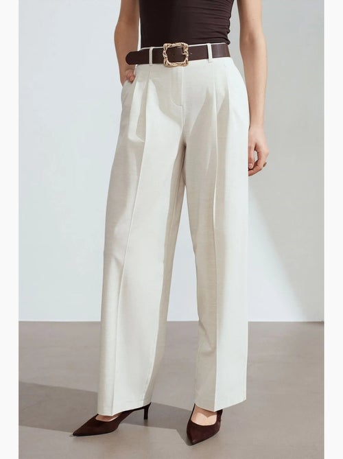 Pantaloni palazzo a gamba ampia con cintura dilvin - Kiabi Pantaloni palazzo a gamba ampia con cintura dilvin - Kiabi