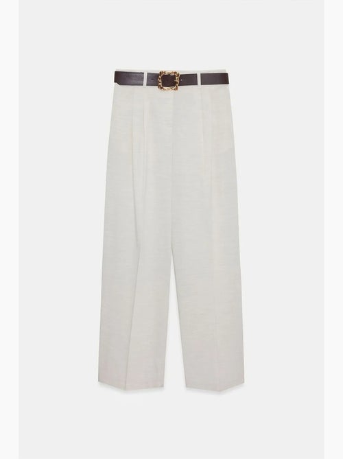 Pantaloni palazzo a gamba ampia con cintura dilvin - Kiabi Pantaloni palazzo a gamba ampia con cintura dilvin - Kiabi