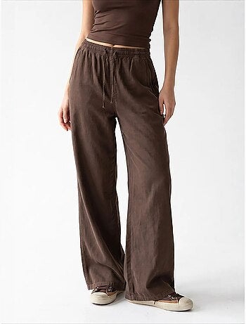 Pantaloni palazzo a gamba ampia in tencel mixray