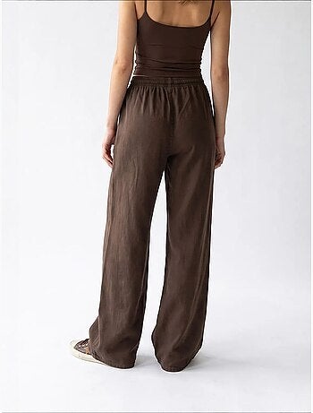 Pantaloni palazzo a gamba ampia in tencel mixray