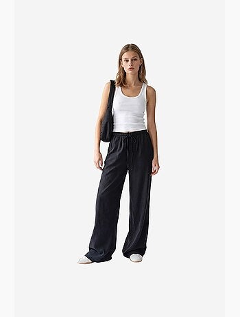 Pantaloni palazzo a gamba ampia in tencel mixray