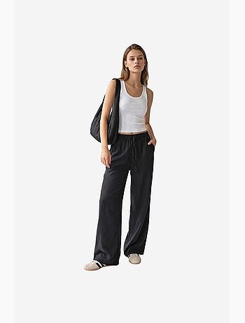 Pantaloni palazzo a gamba ampia in tencel mixray
