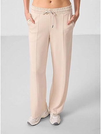 Pantaloni palazzo a gamba ampia testurizzati con vita con coulisse tommy