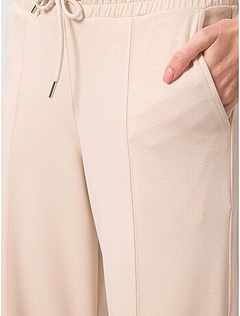 Pantaloni palazzo a gamba ampia testurizzati con vita con coulisse tommy