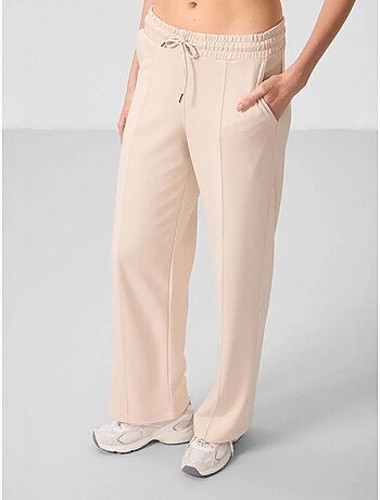 Pantaloni palazzo a gamba ampia testurizzati con vita con coulisse tommy