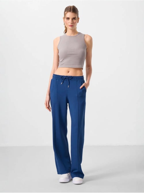 Pantaloni palazzo a gamba ampia testurizzati con vita con coulisse tommy - Kiabi