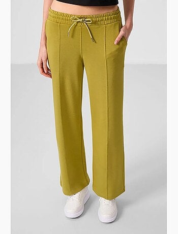 Pantaloni palazzo a gamba ampia testurizzati con vita con coulisse tommy