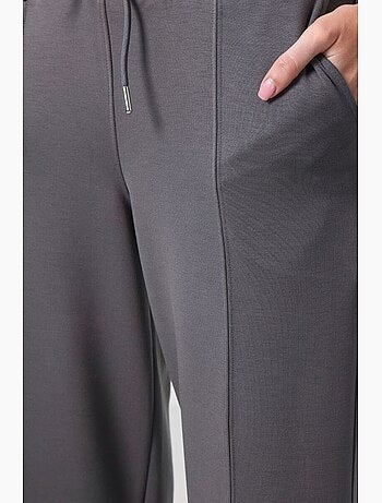 Pantaloni palazzo a gamba ampia testurizzati con vita con coulisse tommy