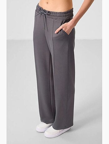 Pantaloni palazzo a gamba ampia testurizzati con vita con coulisse tommy