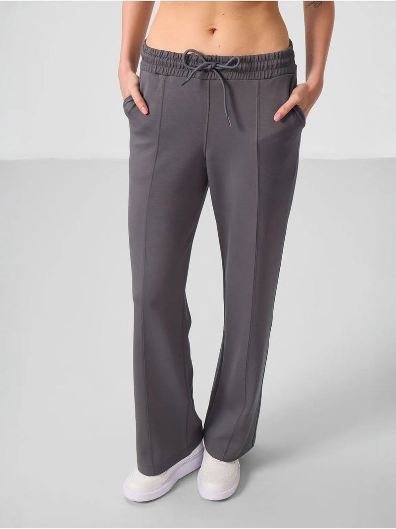 Pantaloni palazzo a gamba ampia testurizzati con vita con coulisse tommy Grigio scuro - Kiabi