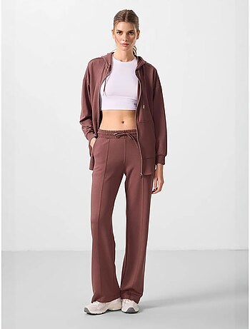 Pantaloni palazzo a gamba ampia testurizzati con vita con coulisse tommy