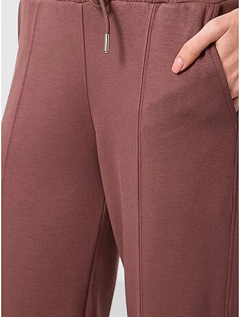Pantaloni palazzo a gamba ampia testurizzati con vita con coulisse tommy