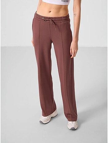 Pantaloni palazzo a gamba ampia testurizzati con vita con coulisse tommy