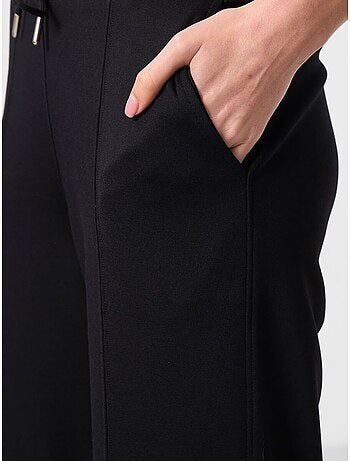 Pantaloni palazzo a gamba ampia testurizzati con vita con coulisse tommy