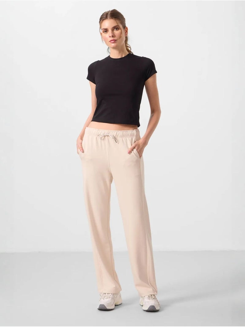 Pantaloni palazzo a gamba ampia tommy Beige argilla - Kiabi