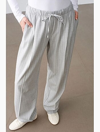 Pantaloni palazzo a righe a gamba ampia dilvin