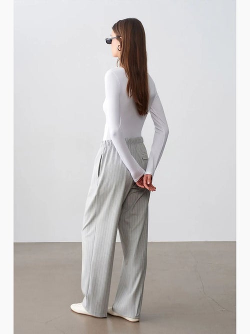 Pantaloni palazzo a righe a gamba ampia dilvin - Kiabi