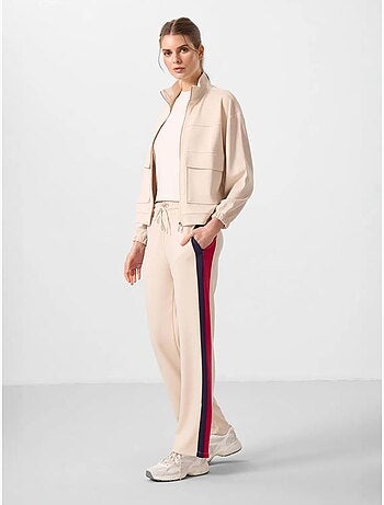Pantaloni palazzo a righe con vita con coulisse tommy