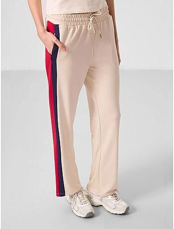 Pantaloni palazzo a righe con vita con coulisse tommy