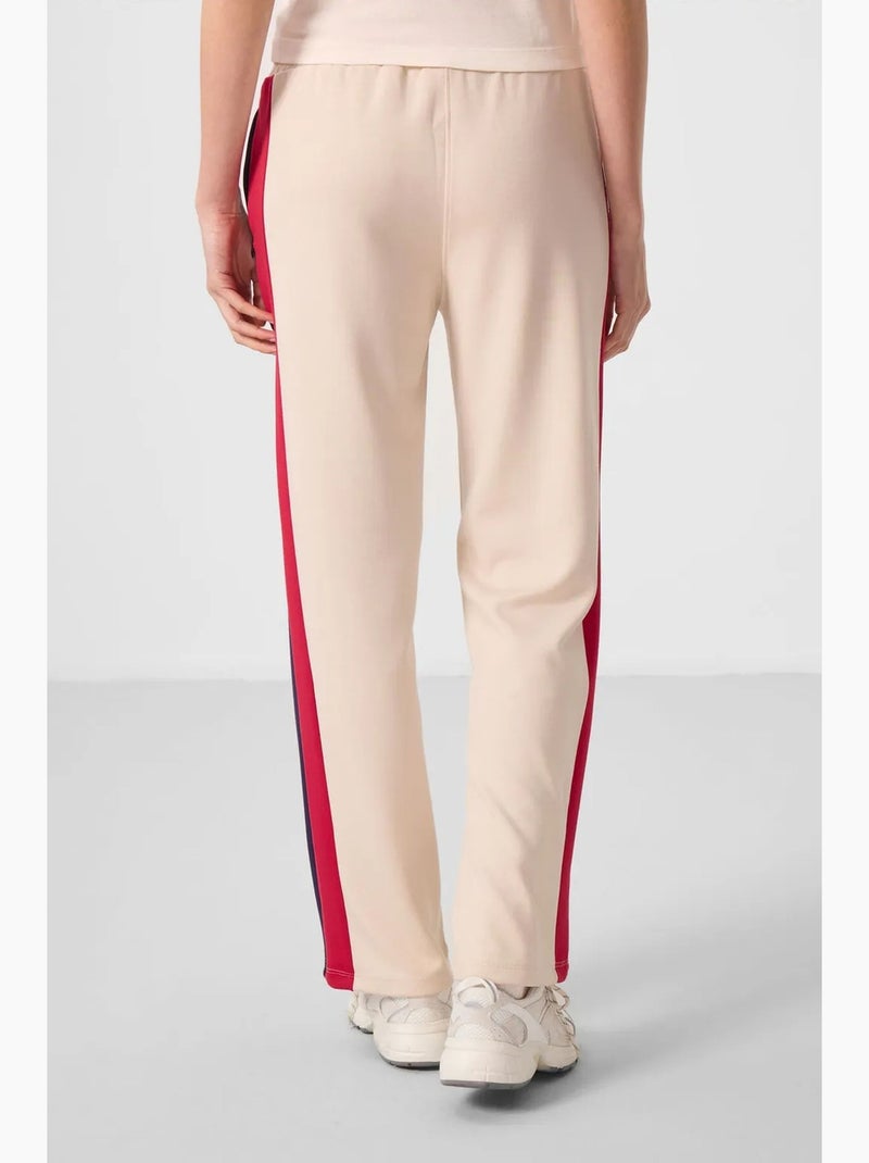 Pantaloni palazzo a righe con vita con coulisse tommy Beige argilla - Kiabi