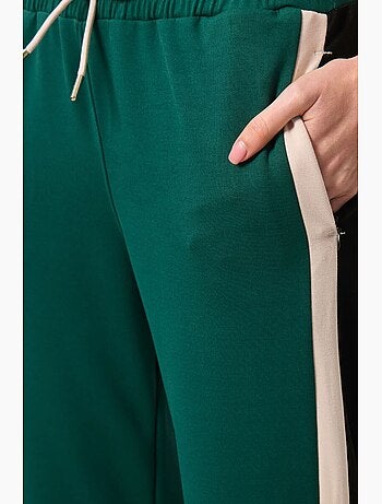 Pantaloni palazzo a righe con vita con coulisse tommy